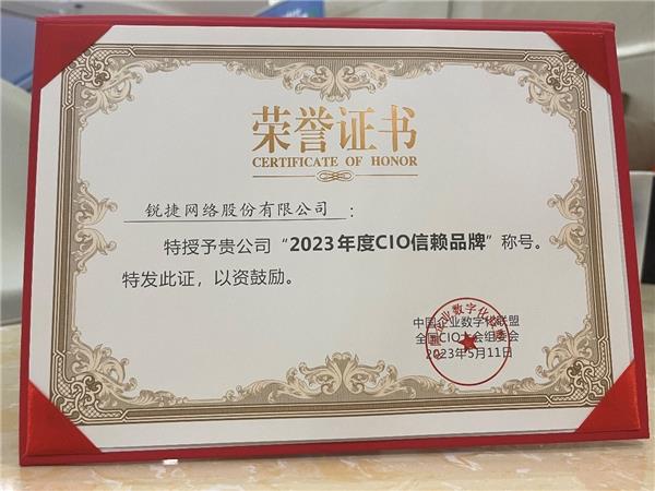 锐捷网络亮相2023全国CIO大会 荣膺“2023年度CIO信赖品牌”称号(图3)